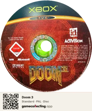 Doom 3 Xbox, PAL disc