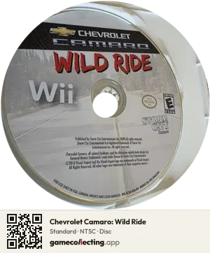 Chevrolet Camaro: Wild Ride Nintendo Wii, NTSC disc