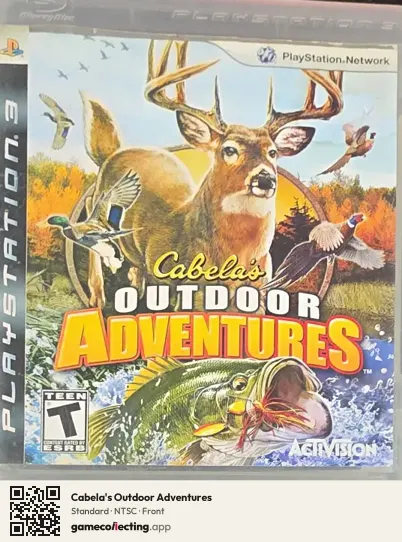 Cabela's Outdoor Adventures PlayStation 3, NTSC box front