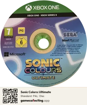 Sonic Colors: Ultimate Xbox One, PAL disc