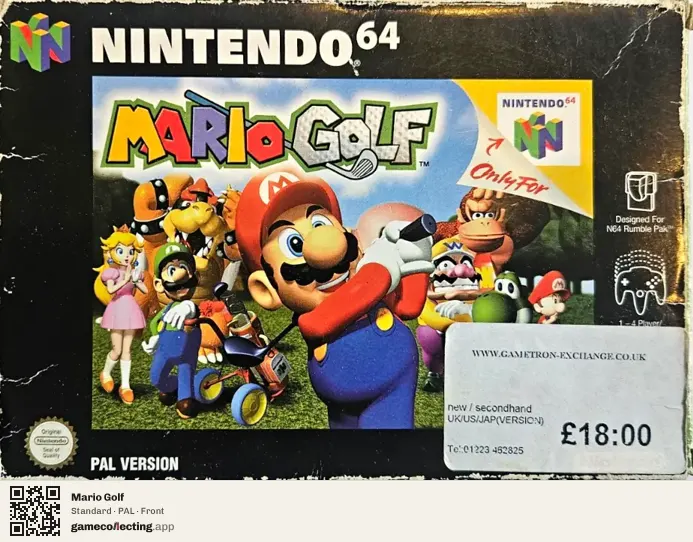 Mario Golf Nintendo 64, PAL box front