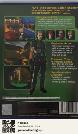 X-Squad PlayStation 2, PAL box back