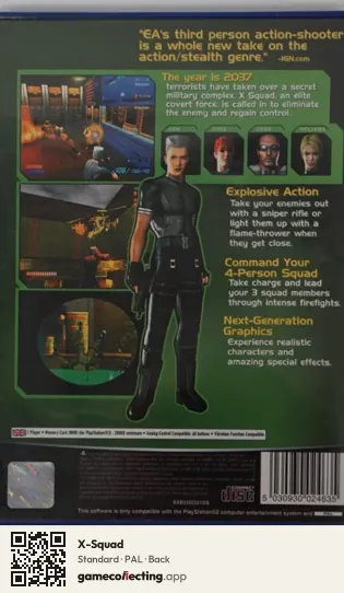 X-Squad PlayStation 2, PAL box back