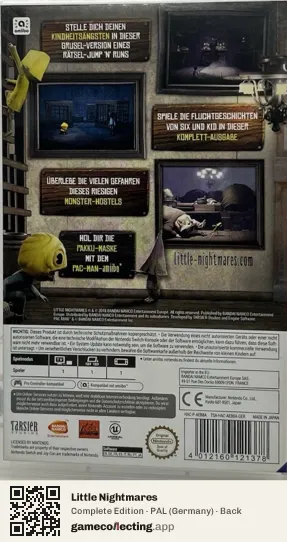 Little Nightmares Nintendo Switch, Germany box back