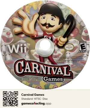 Carnival Games Nintendo Wii, NTSC disc