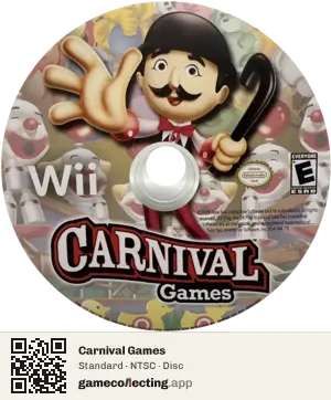 Carnival Games Nintendo Wii, NTSC disc