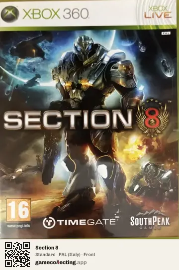 Section 8 Xbox 360, Italy box front