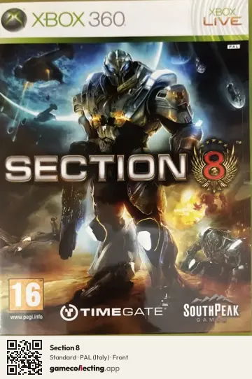 Section 8 Xbox 360, Italy box front