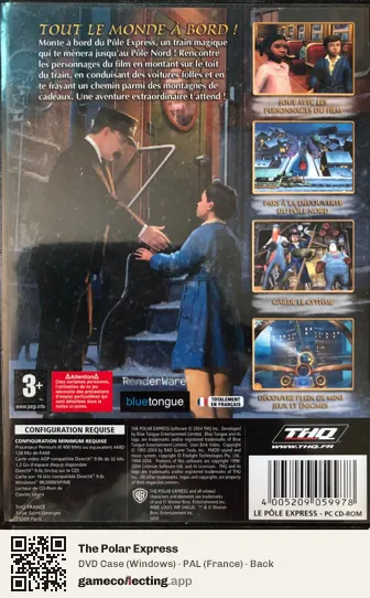 The Polar Express Computer, France box back