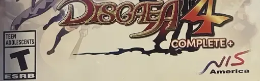 Disgaea 4 Complete+, the ESRB box on its front