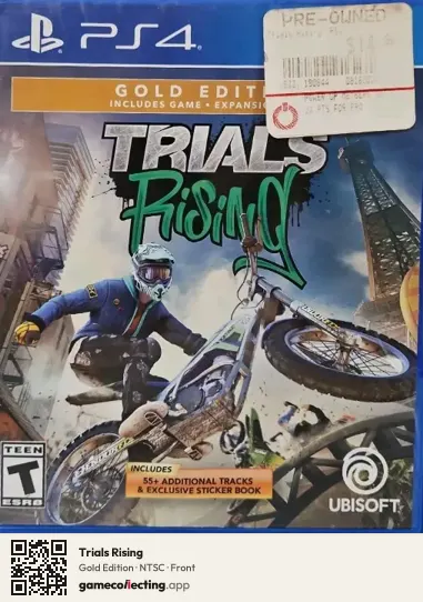 Trials Rising PlayStation 4, NTSC box front