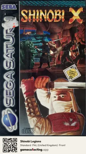 Shinobi Legions Sega Saturn, United Kingdom box front