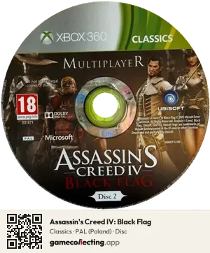 Assassin's Creed IV: Black Flag Xbox 360, PAL disc