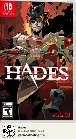 Hades Nintendo Switch, NTSC box front