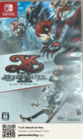 Ys IX: Monstrum Nox Nintendo Switch, Japan box front