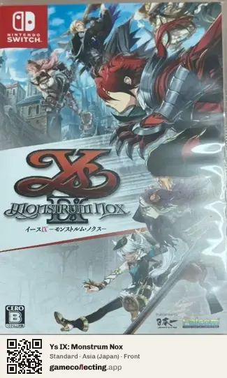 Ys IX: Monstrum Nox Nintendo Switch, Japan box front