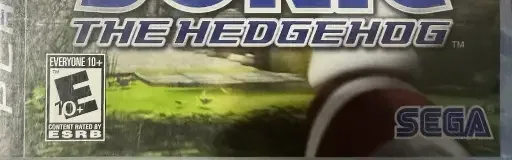 Sonic the Hedgehog, the ESRB box on its front