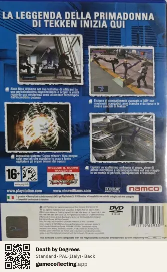 Death by Degrees PlayStation 2, Italy box back