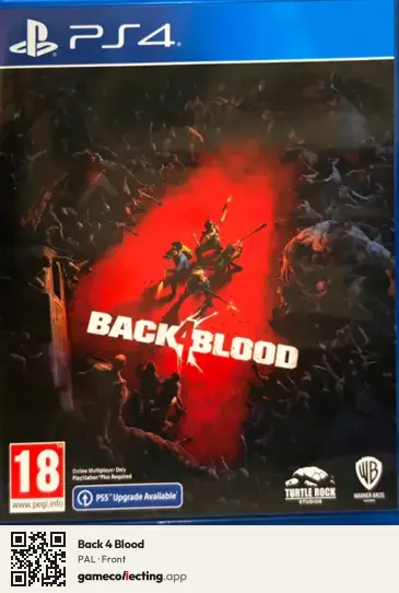 Back 4 Blood PlayStation 4, PAL box front
