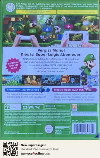 New Super Luigi U Nintendo Wii U, Germany box back