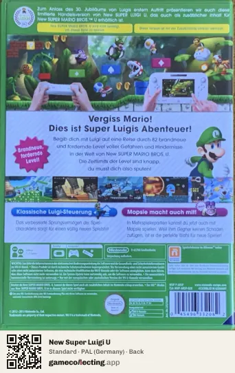 New Super Luigi U Nintendo Wii U, Germany box back