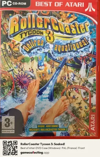 RollerCoaster Tycoon 3: Soaked! Computer, France box front