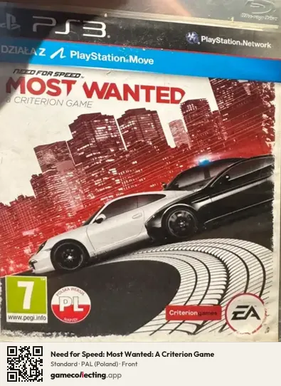 Need for Speed: Most Wanted: A Criterion Game PlayStation 3, Poland box front