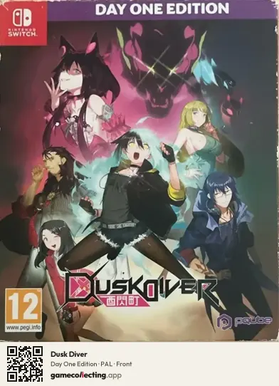 Dusk Diver Nintendo Switch, PAL box front