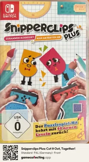 Snipperclips Plus: Cut It Out, Together! Nintendo Switch, Germany box front