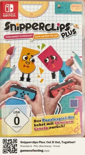 Snipperclips Plus: Cut It Out, Together! Nintendo Switch, Germany box front