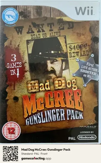 Mad Dog McCree: Gunslinger Pack Nintendo Wii, PAL box front