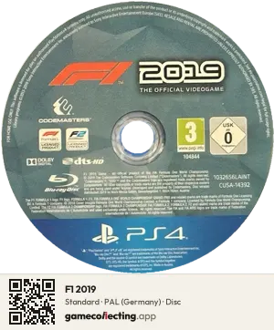 F1 2019 PlayStation 4, PAL disc