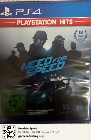 Need for Speed PlayStation 4, Germany box front