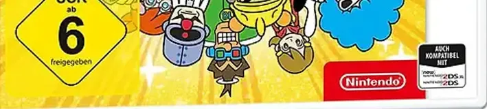 WarioWare Gold, the USK square on its front