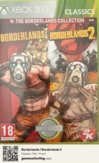 Borderlands / Borderlands 2 Xbox 360, PAL box front