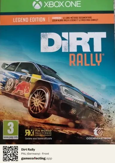 Dirt Rally Xbox One, Germany box front