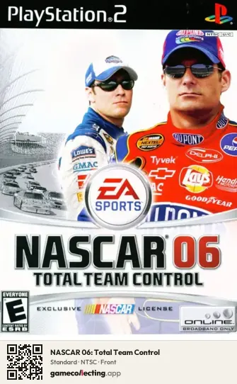 NASCAR 06: Total Team Control PlayStation 2, NTSC box front