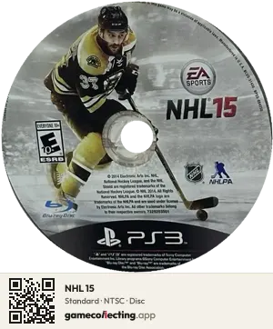 NHL 15 PlayStation 3, NTSC disc