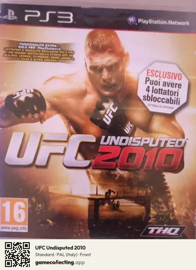 UFC Undisputed 2010 PlayStation 3, Italy box front
