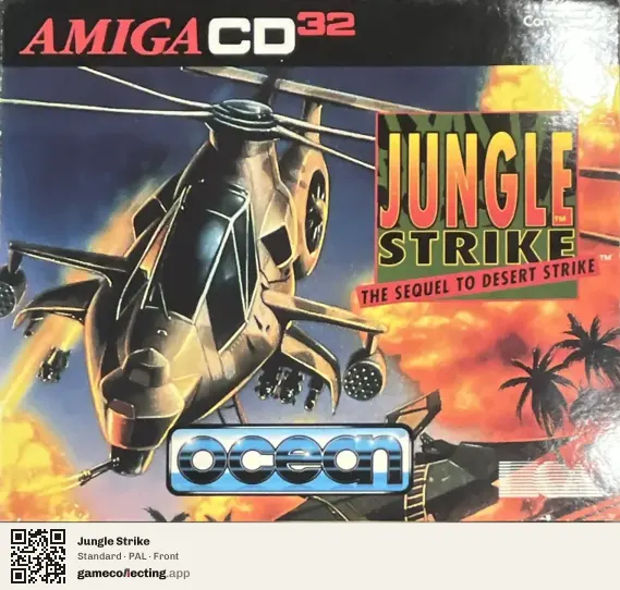 Jungle Strike Amiga CD32, PAL box front