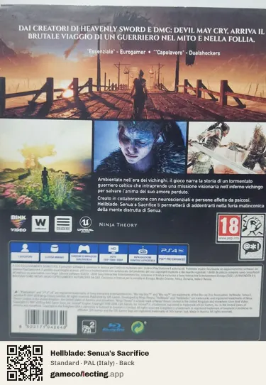Hellblade: Senua's Sacrifice PlayStation 4, Italy box back