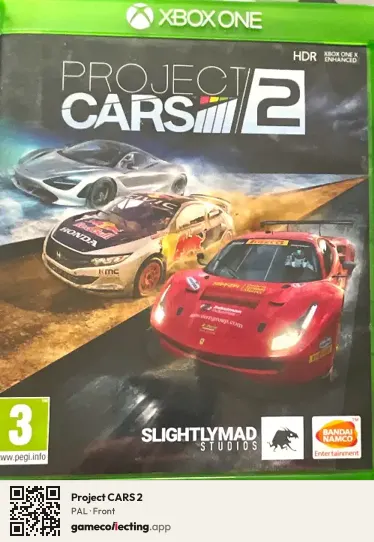 Project CARS 2 Xbox One, PAL box front