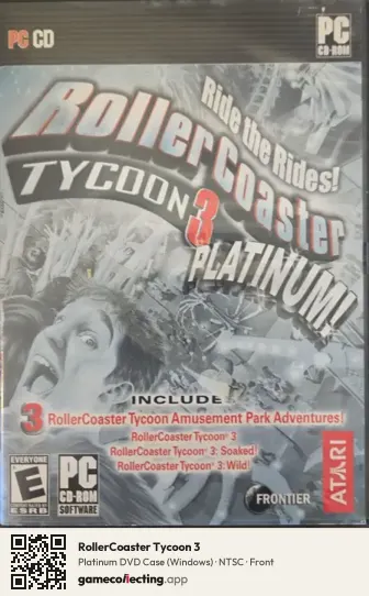 RollerCoaster Tycoon 3 Computer, NTSC box front