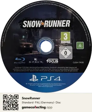 SnowRunner PlayStation 4, PAL disc