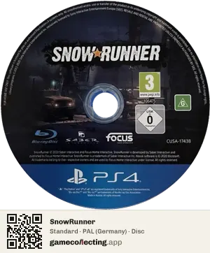 SnowRunner PlayStation 4, PAL disc