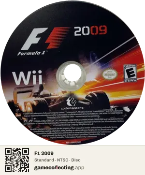 F1 2009 Nintendo Wii, NTSC disc