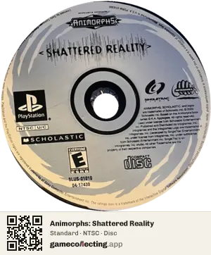 Animorphs: Shattered Reality PlayStation, NTSC disc