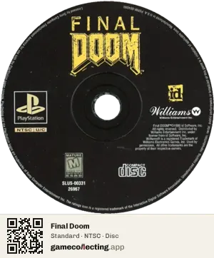 Final Doom PlayStation, NTSC disc