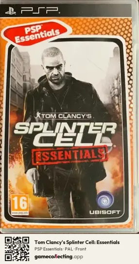 Tom Clancy's Splinter Cell: Essentials PlayStation Portable, PAL box front