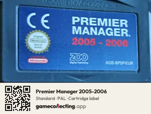 Premier Manager 2005-2006 Game Boy Advance, PAL cartridge label